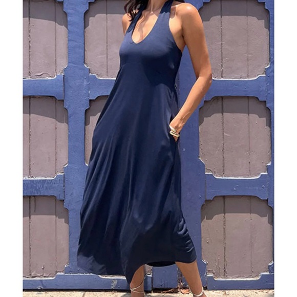 SheBird The Harper Halter Bra Dress Navy Size 5 M/L - Picture 10 of 10